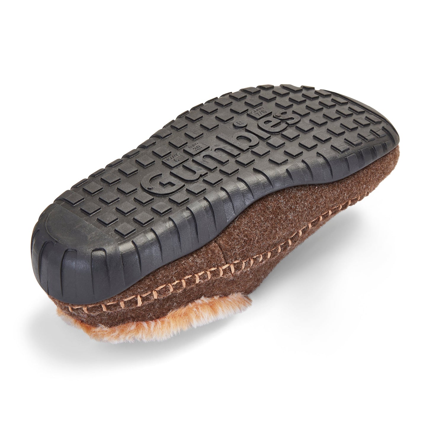 Gumbies sandal sole with tread pattern on a white background