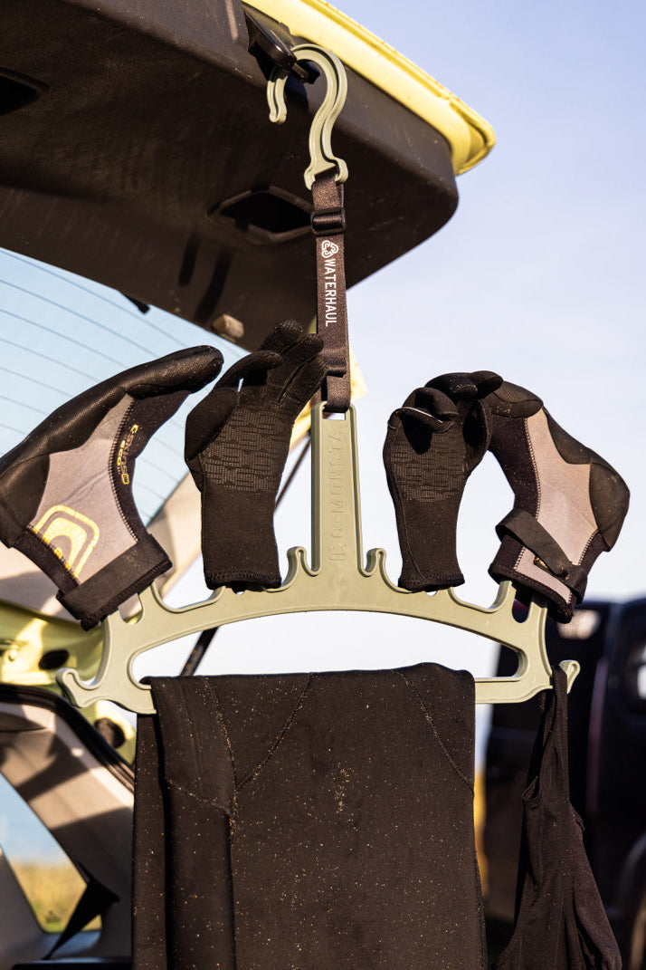 C-Monsta x Waterhaul wetsuit hanger from Eco-Friendly-Online-Shop, crafted from recycled marine plastics for sustainable surf and watersports gear storage.