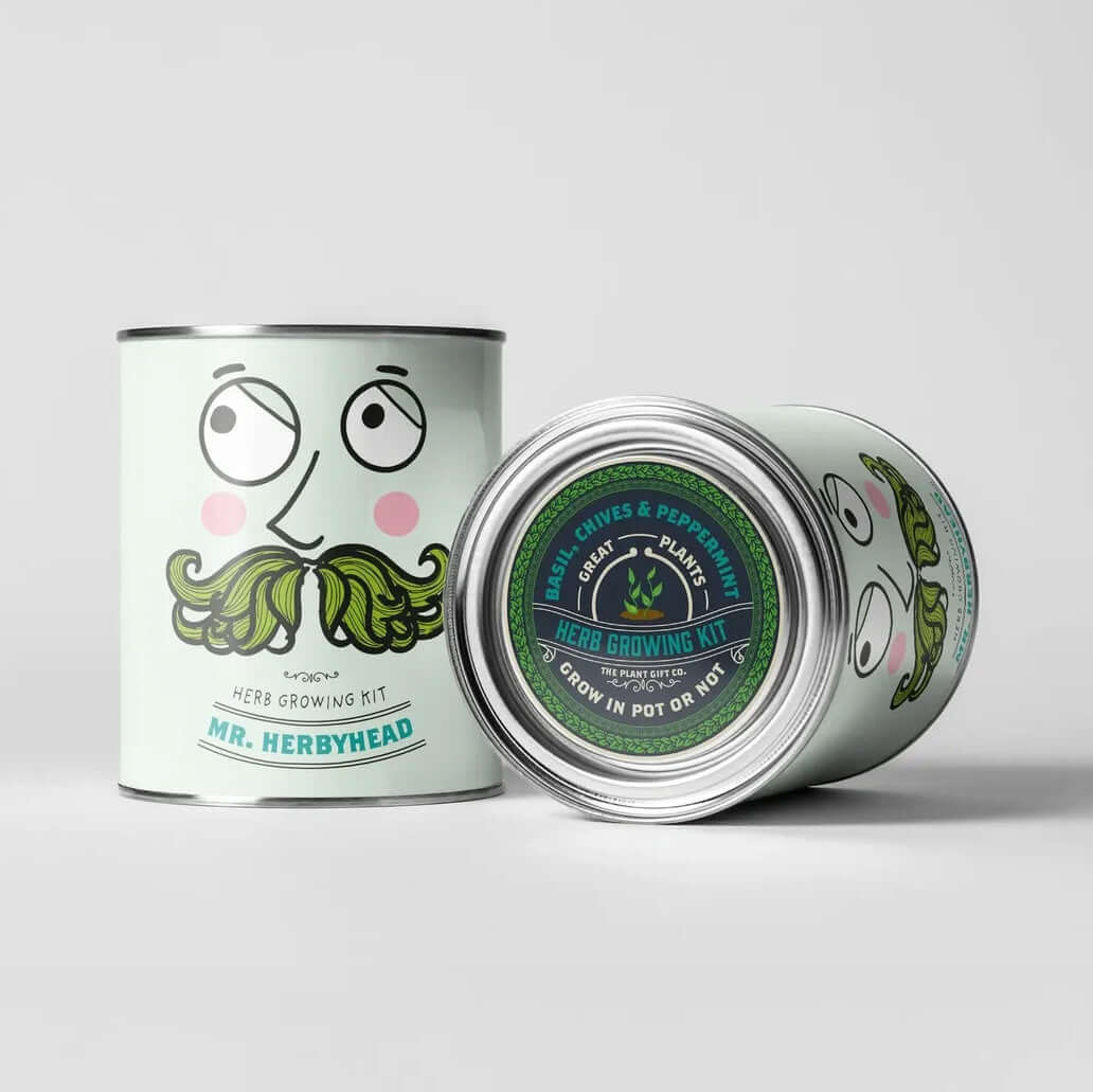 Mr Herbyhead Eco Grow Your Own Plant Kit, a sustainable gardening gift for growing fresh herbs at home Eco-Friendly-Online-Shop