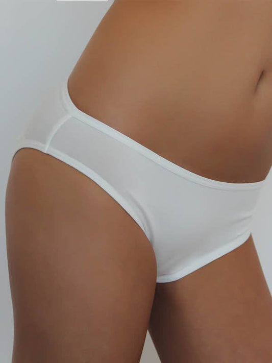 Organic Cotton Classic Briefs: Womens in white, offering comfort and eco-friendly choice at alewk.club.