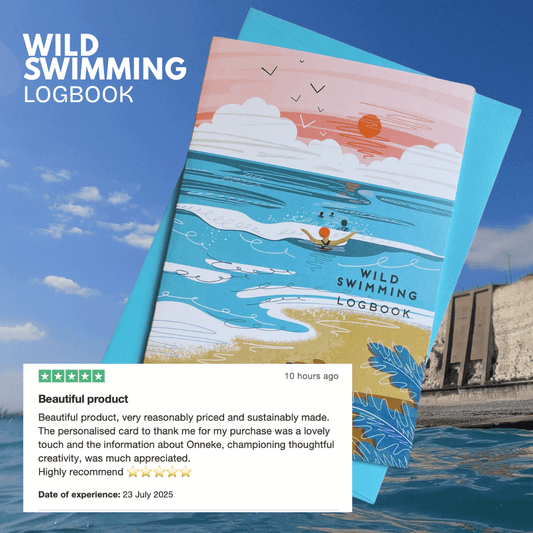 Wild swimming logbook into the sea - sea swimming notebook