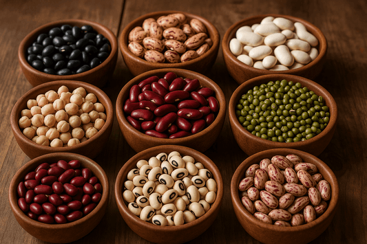 Why Beans Are the Future of Sustainable Eating - And the Star of Your Next Meal, an assortment of colorful beans in bowls.