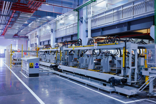 Industry image showcasing advanced manufacturing equipment in a factory setting, reflecting technological investment.
