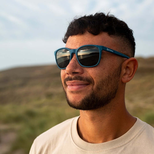 Waterhaul Fitzroy polarised grey lens sunglasses made from 100% recycled UK fishing nets, eco-friendly sustainable eyewear UK from ALEWK.CLUB