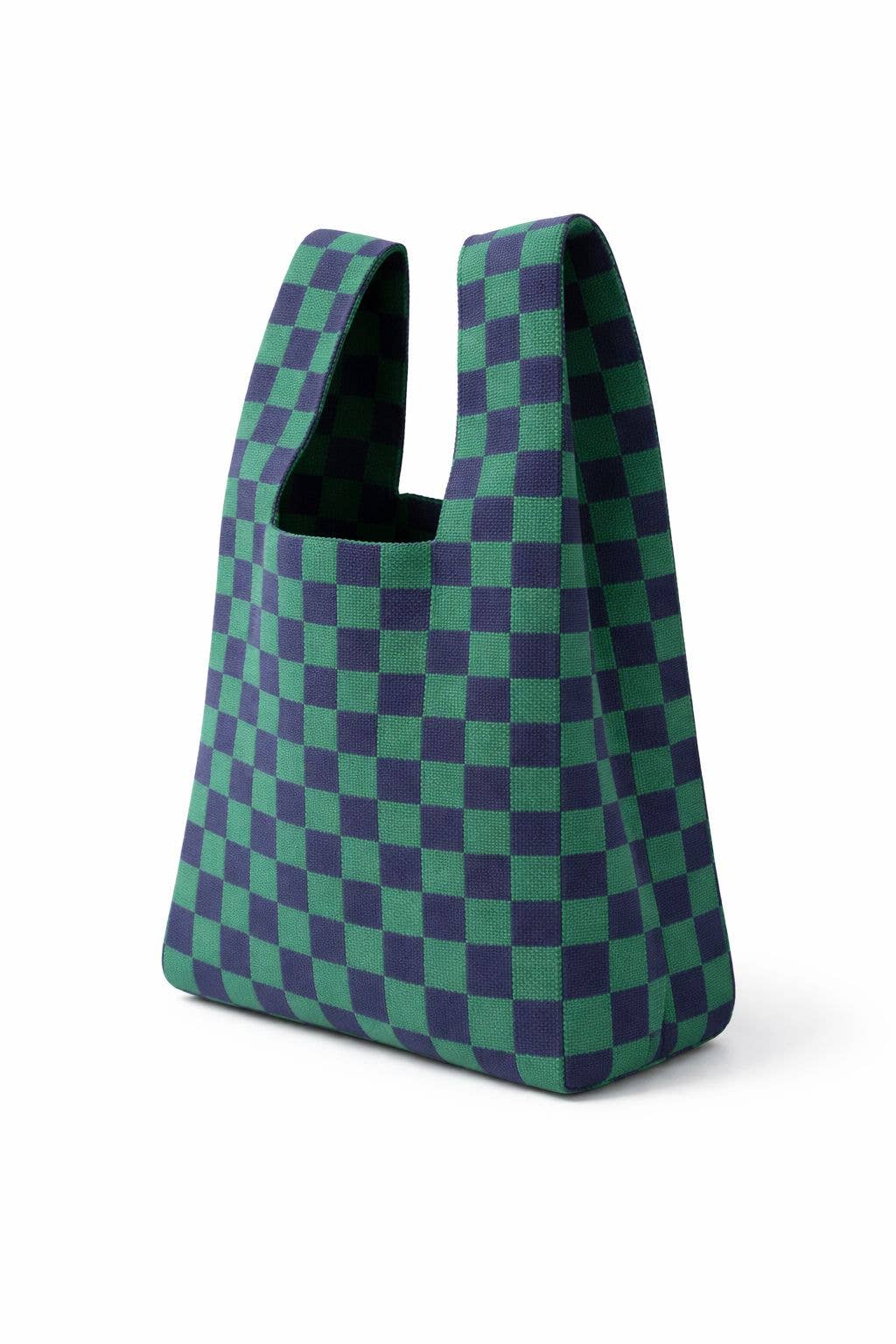 Bold Checker – Knitted bag
