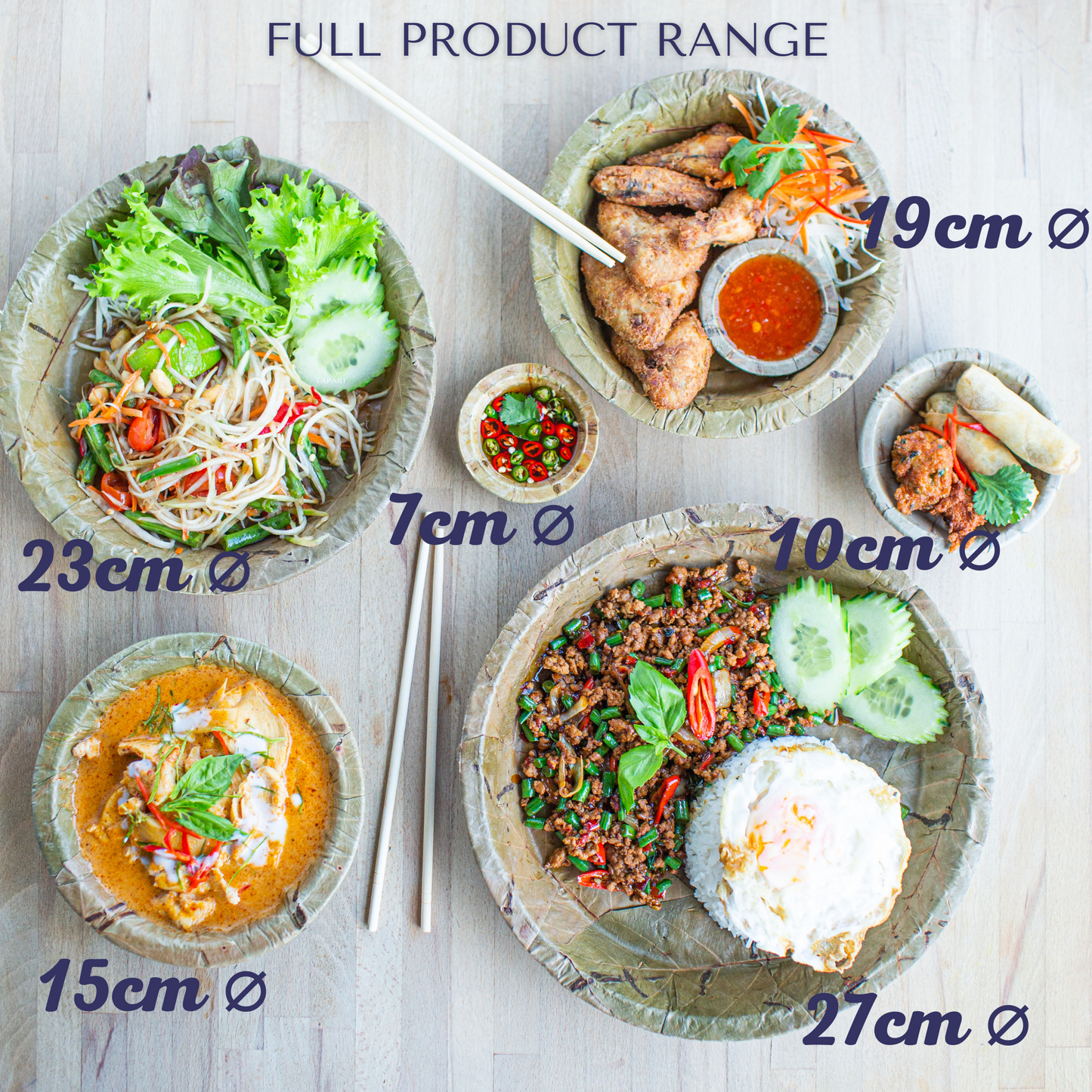 Large Sal Leaf Bowls - 19cm / 7.5 inch diameter