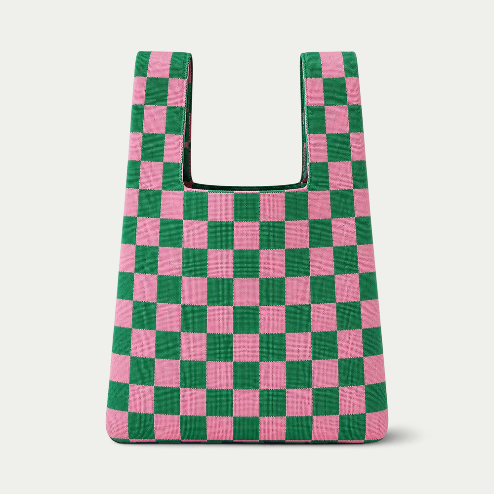 Bold Checker – Knitted bag