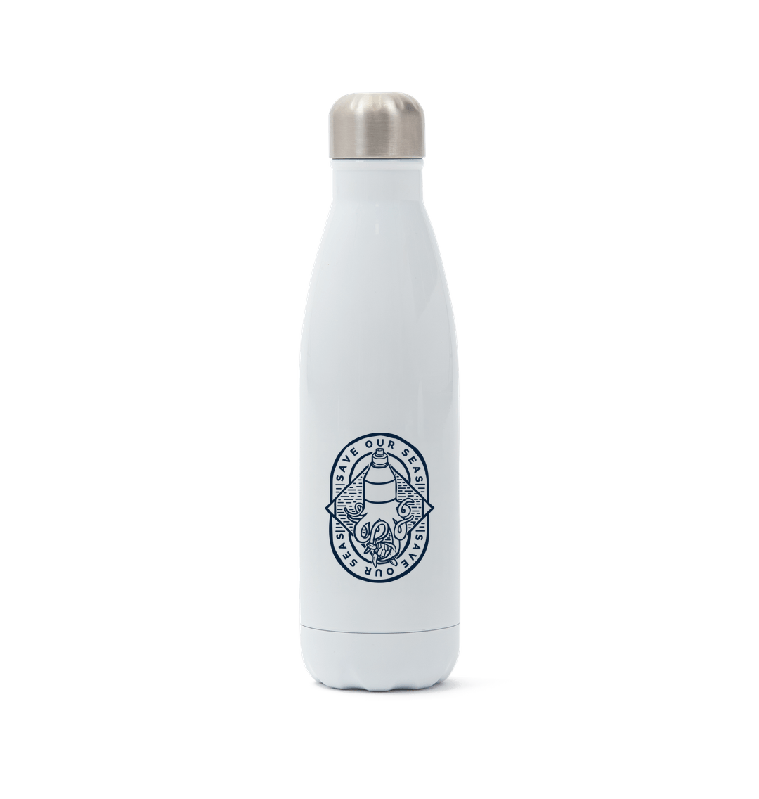 White ALEWK.CLUB | Elevate Stainless Steel Water Bottle \u2013 500ml