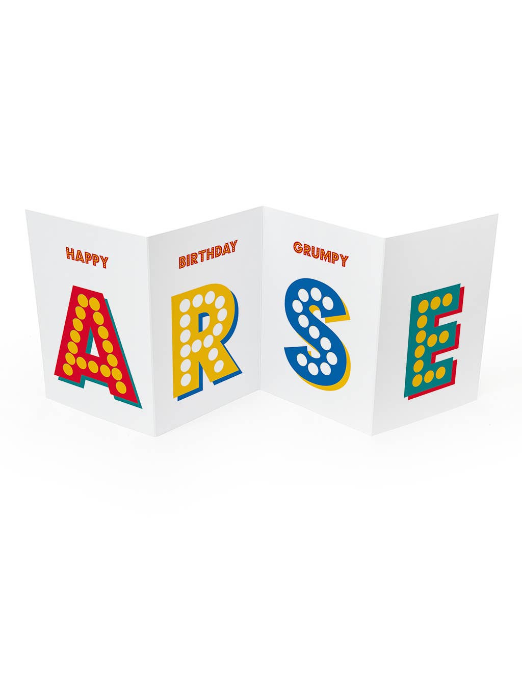 Sale Funny Concertina Card - Grumpy Arse