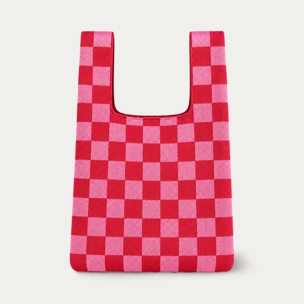 Bold Checker – Knitted bag