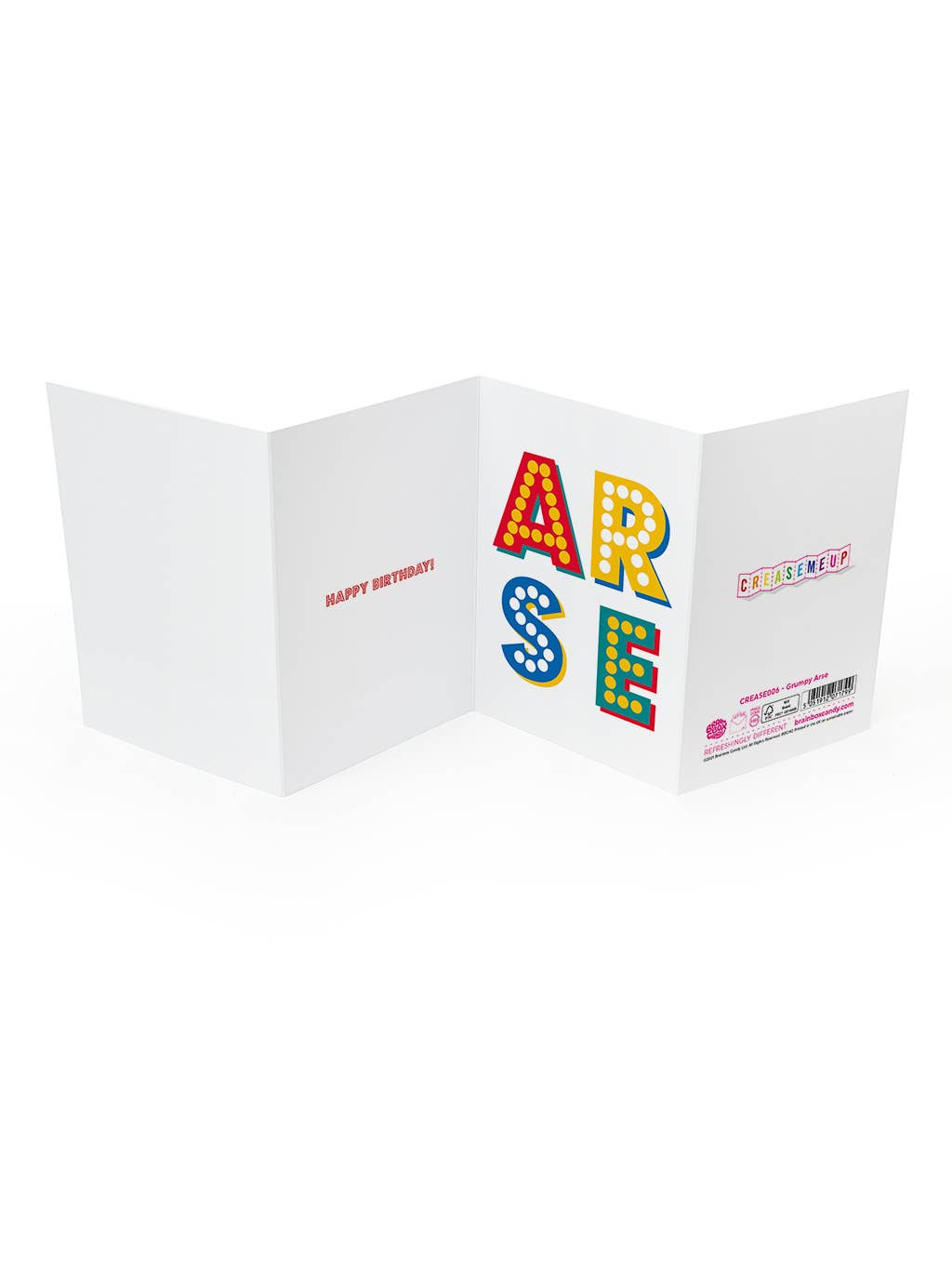 Colorful birthday card with 'Happy Birthday' text on a white background