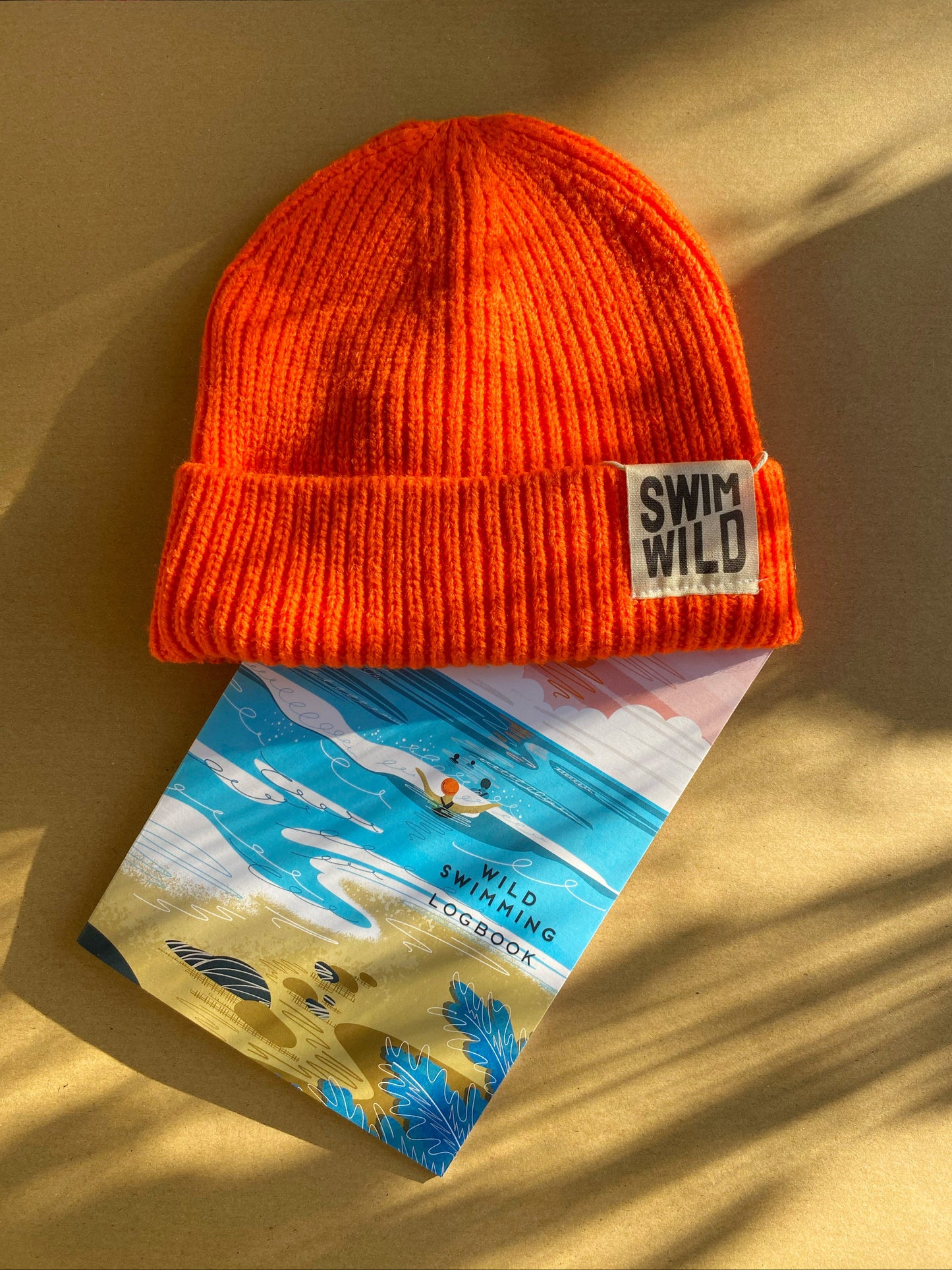 Wild Swim Essentials Bundle – Logbook & Orange Fisherman's Knit Hat