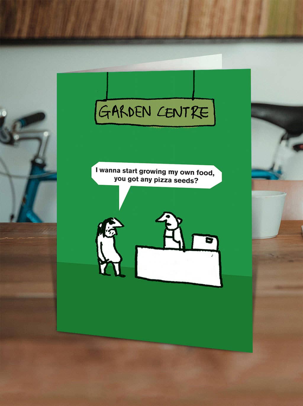 Sale Funny Card - Grow Pizza Greetings Card By Modern Toss