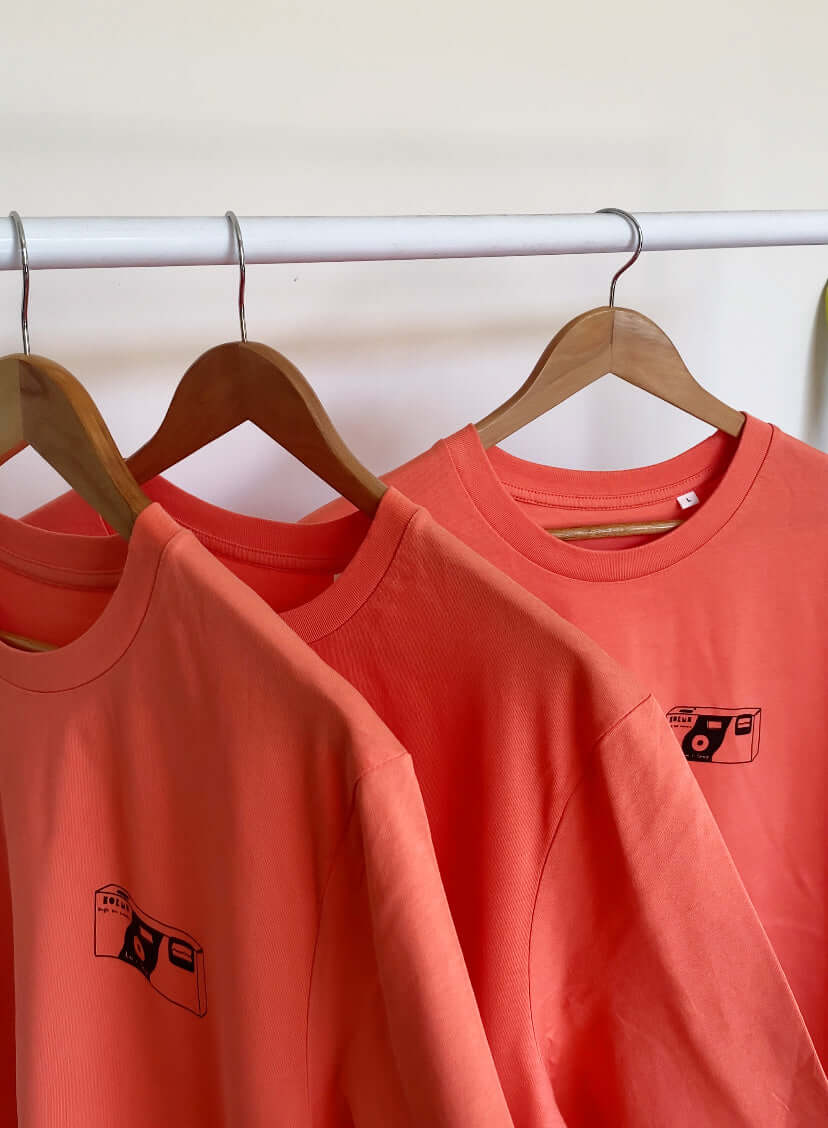 Aim & Snap Disposable Camera Unisex T-Shirt - Orange