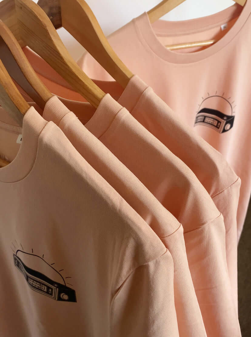 Golden Hour Radio – Unisex Organic Cotton T-Shirt (Peach)