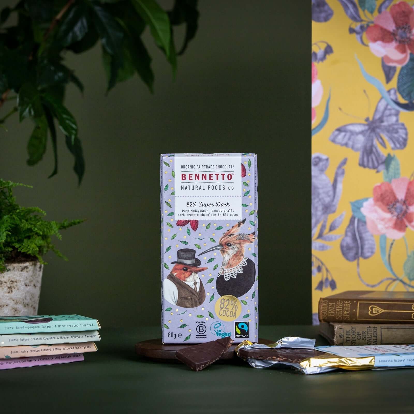 82% Super Dark organic chocolate by Bennetto, eco friendly online shop in Brighton and Hove.
