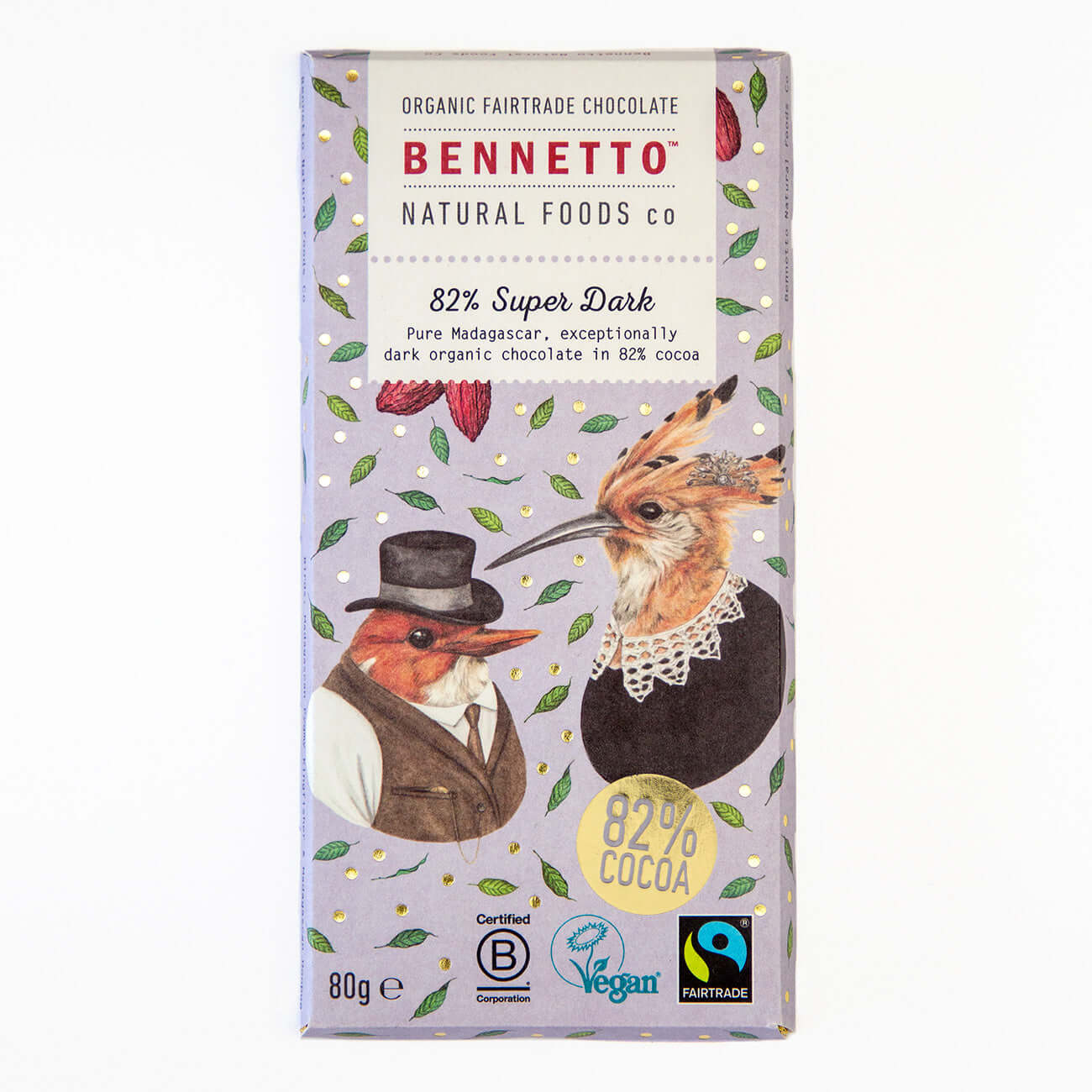 82% Super Dark organic chocolate bar from Madagascar, eco-friendly product from Brighton and Hove.