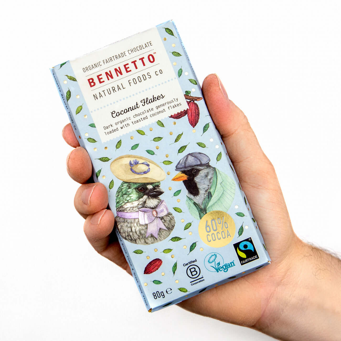 Coconut Flakes chocolate bar, eco Friendly Online Shop in the UK, Brighton and Hove, with organic dark chocolate and toasted coconut.