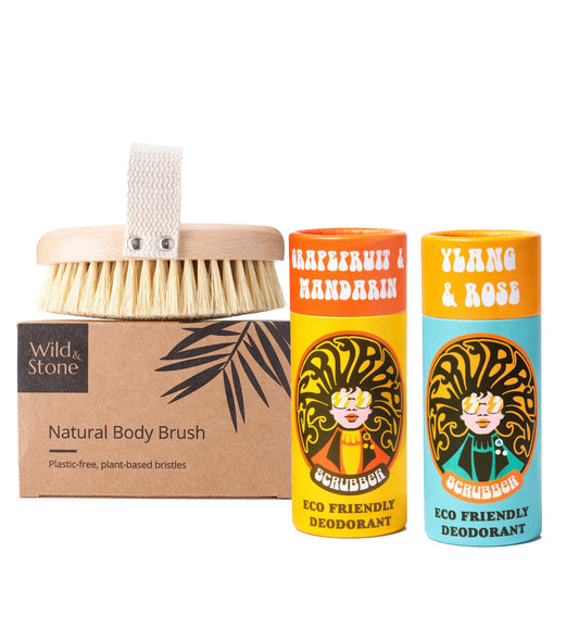 Natural Deodorant and Body Brush Bundle