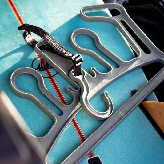 C-Monsta x Waterhaul wetsuit hanger from Eco-Friendly-Online-Shop, crafted from recycled marine plastics for sustainable surf and watersports gear storage.