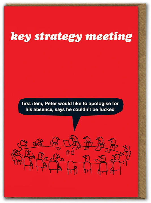 Funny Key Meeting Greetings Card Modern Toss Office Humour Novelty Gift UK