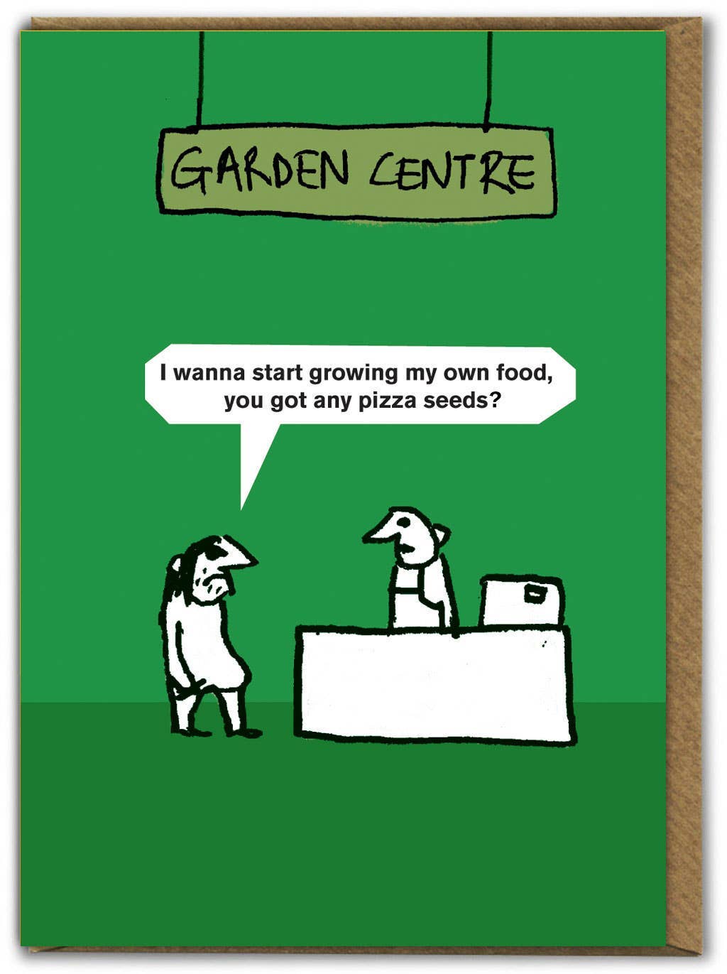 Sale Funny Card - Grow Pizza Greetings Card By Modern Toss