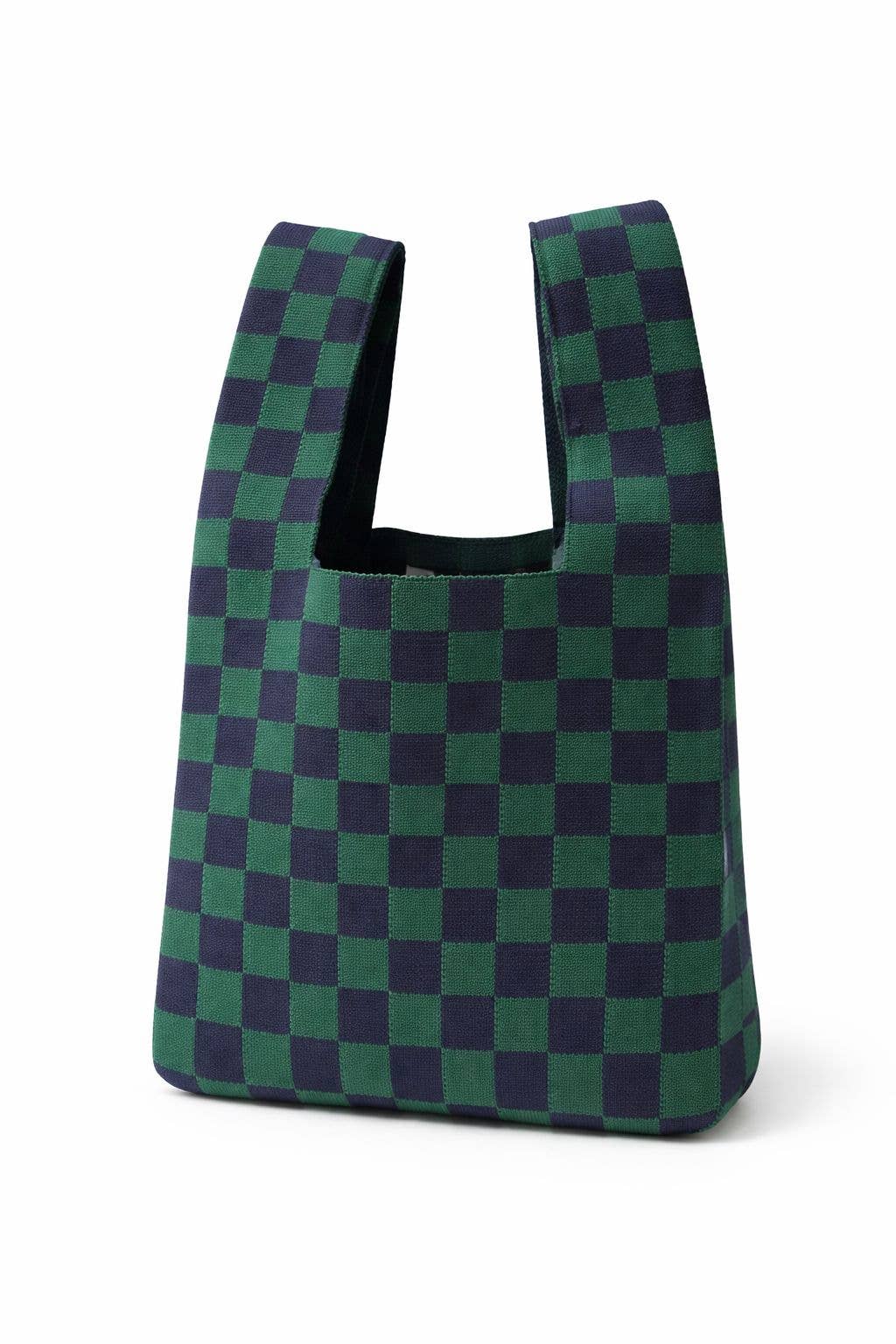 Bold Checker – Knitted bag