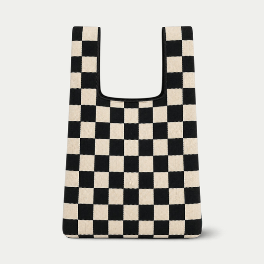 Bold Checker – Knitted bag