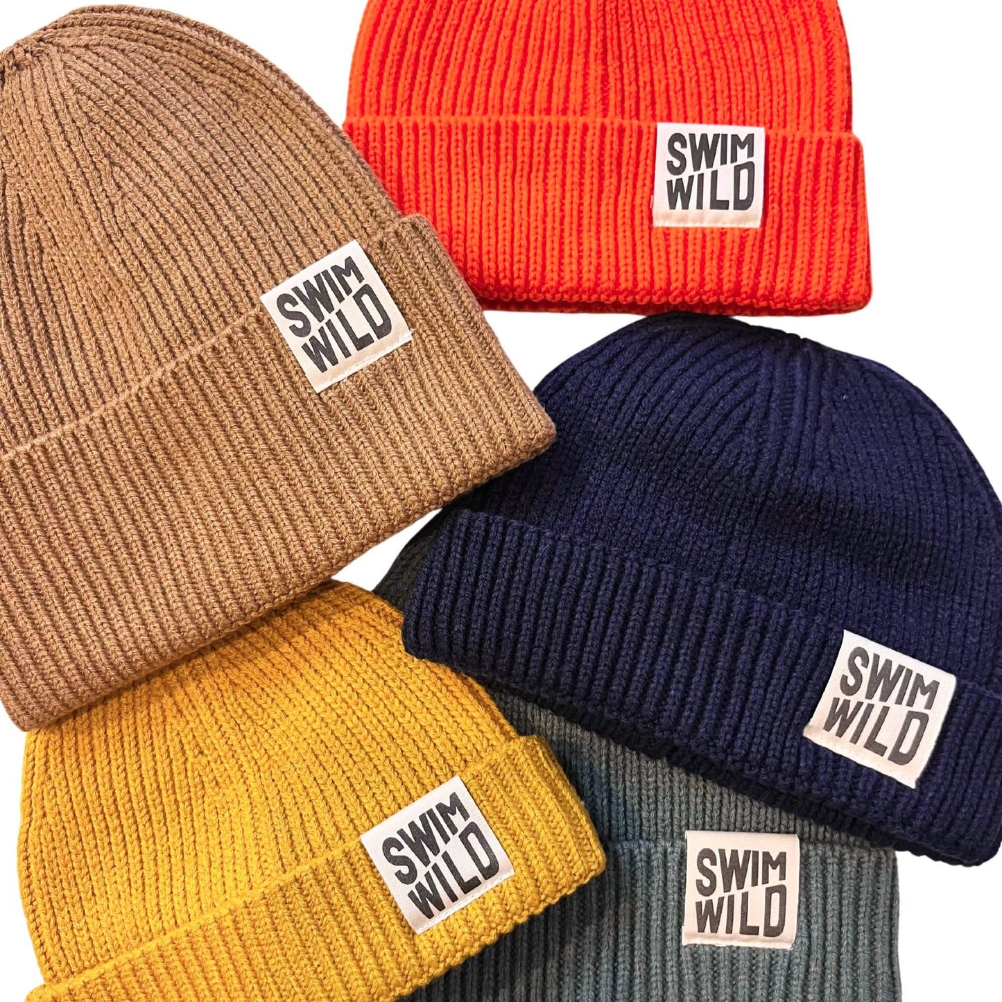 Fisherman’s knit hat in orange from Eco-Friendly-Online-Shop, offering warm, sustainable headwear for everyday wear.