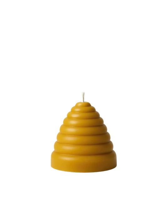 The Hive pillar candle made from pure beeswax, 12x12x12cm, hypoallergenic, sustainable, burning time 36 hours.