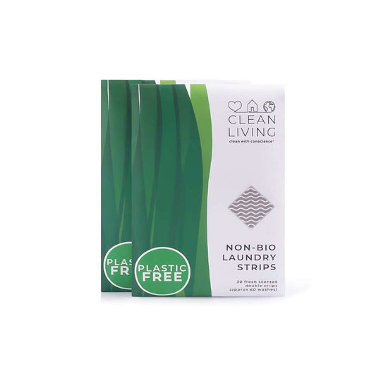 Eco Friendly Laundry Strips (Laundry Detergent Sheets) - Up To 60 Washes Per Pack packaging in a clean, green design.