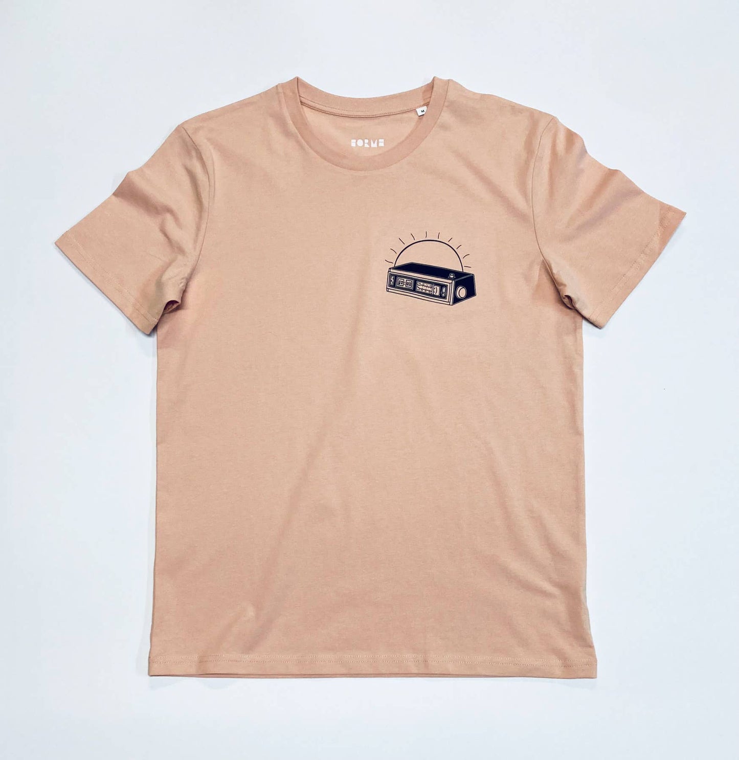 Golden Hour Radio – Unisex Organic Cotton T-Shirt (Peach)