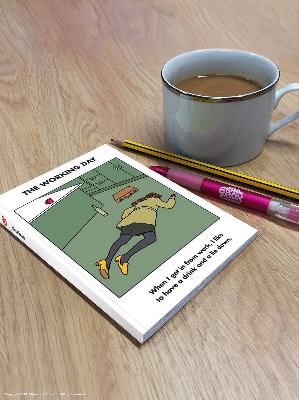 Sale Funny A6 Notebook - Work Lie Down By Modern Toss