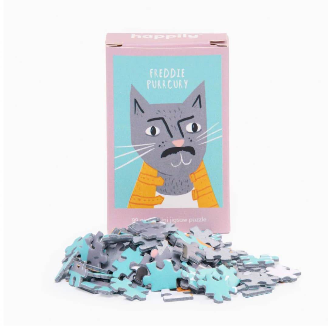Freddie Purrcury - 99 Piece Mini Cat Jigsaw Puzzle