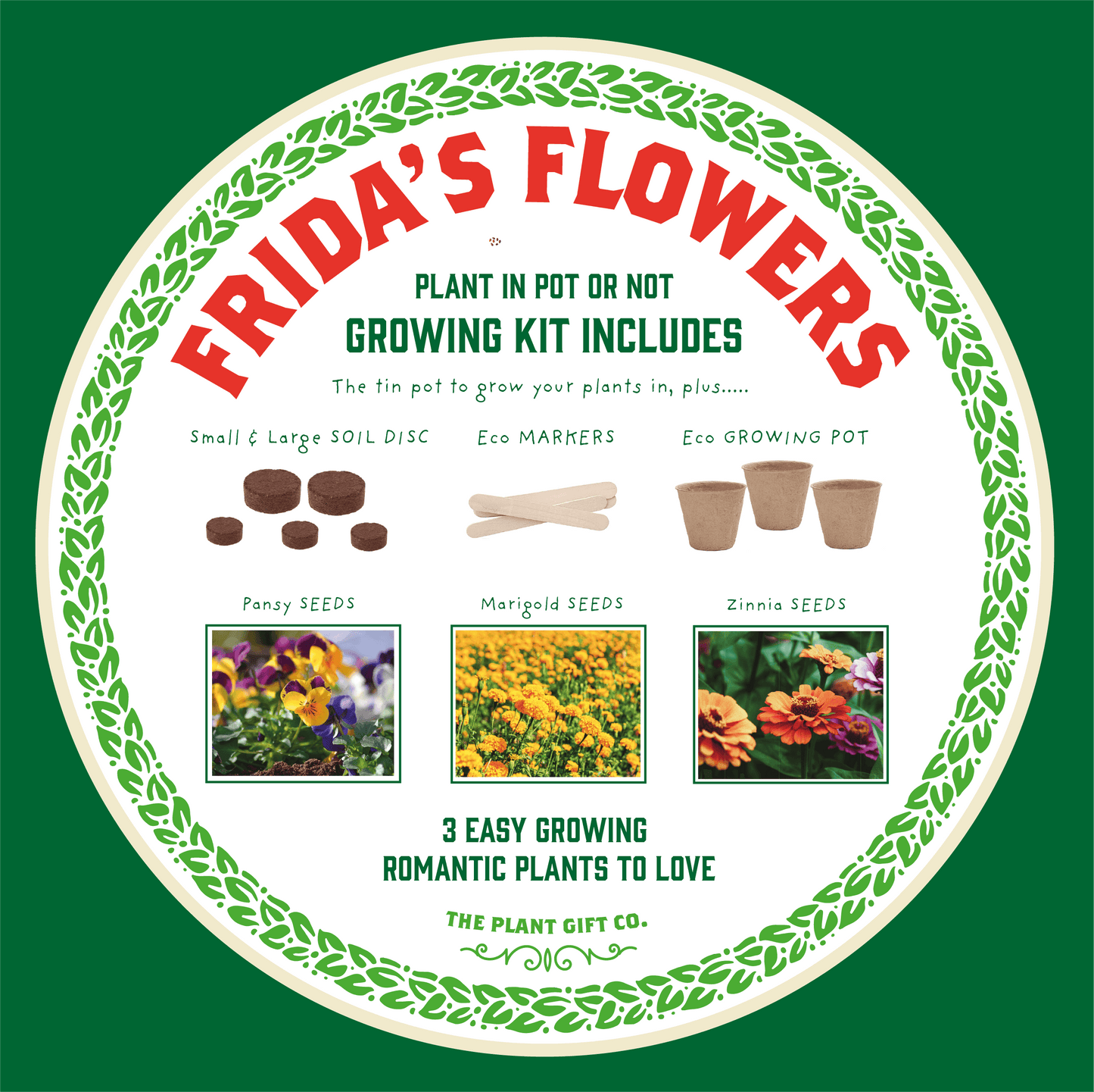 Frida's Flowers Bundle. Eco Grow Your Own Plant, Gardening Kit.