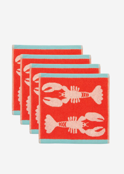 Face Cloth - Anorak Lobster Organic Cotton