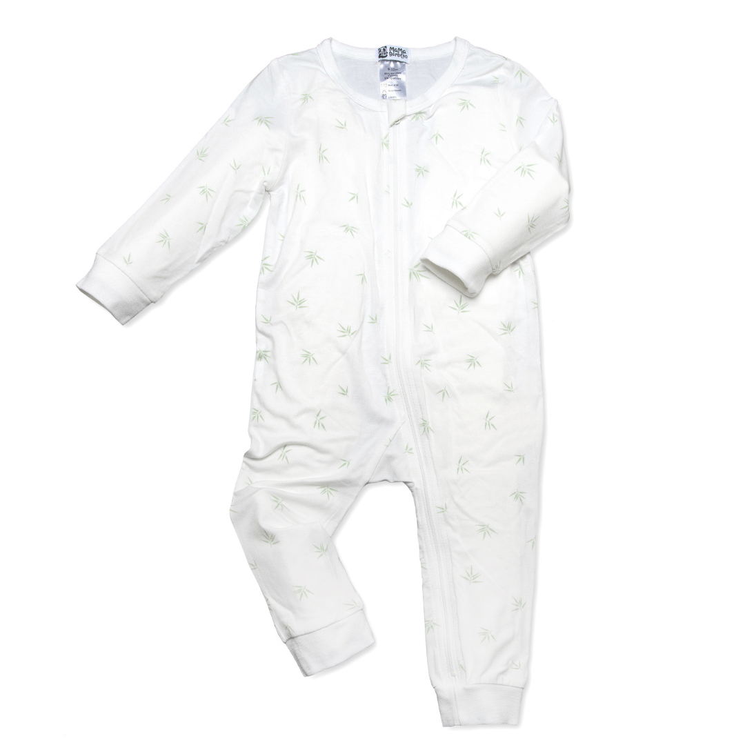 White baby onesie with star pattern on a white background