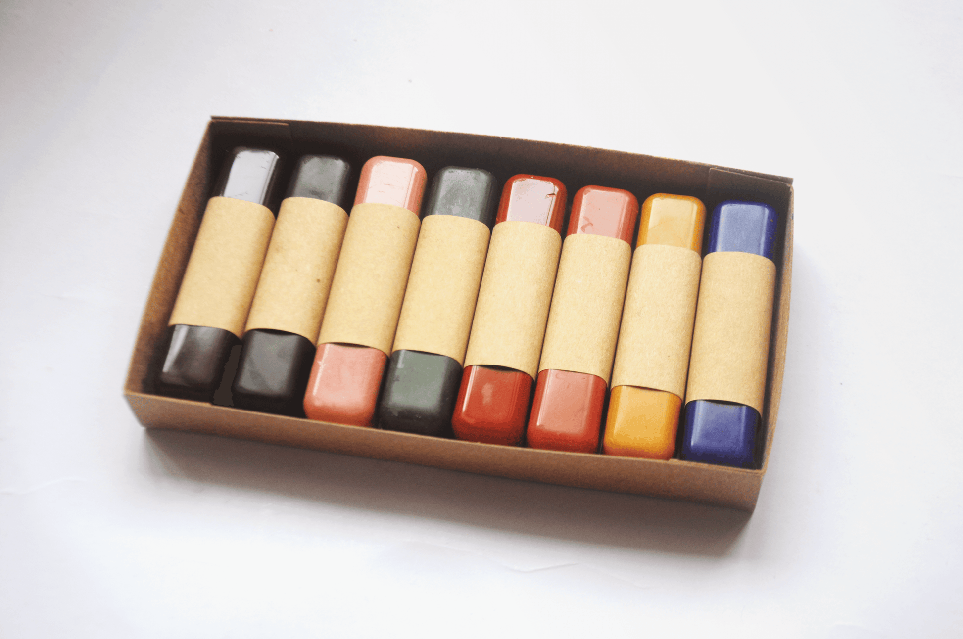 All Natural Beeswax Oil Pastels | Set of 8 Oil Pastels in a box, eco-friendly art supplies for kids, online shop UK.