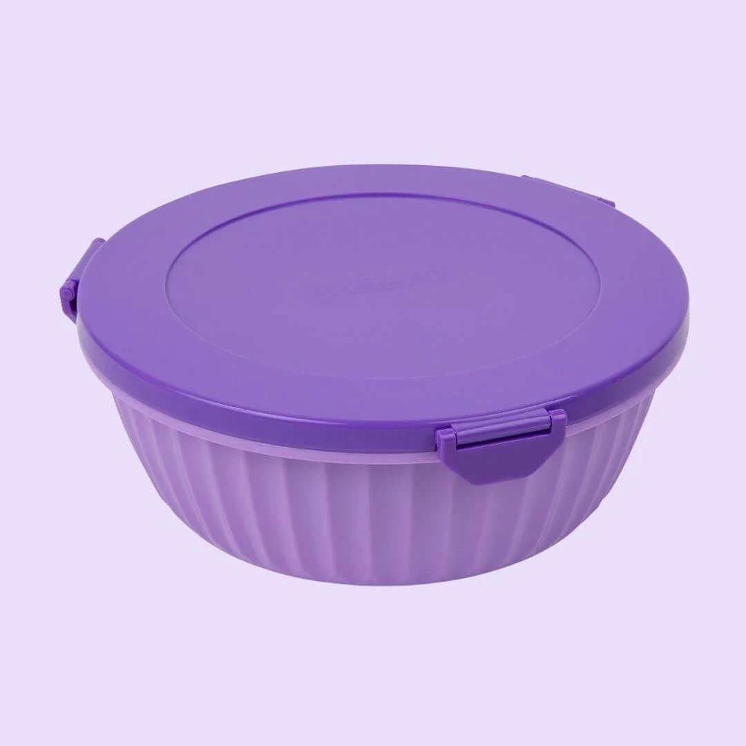 NEW! Yumbox Poke Bowl with 3 Compartment Divider - Various Colours in vibrant purple color.