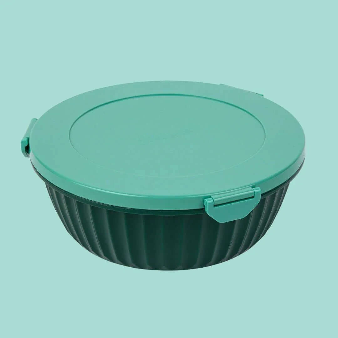 NEW! Yumbox Poke Bowl with 3 Compartment Divider - Various Colours in teal color and sealing lid.