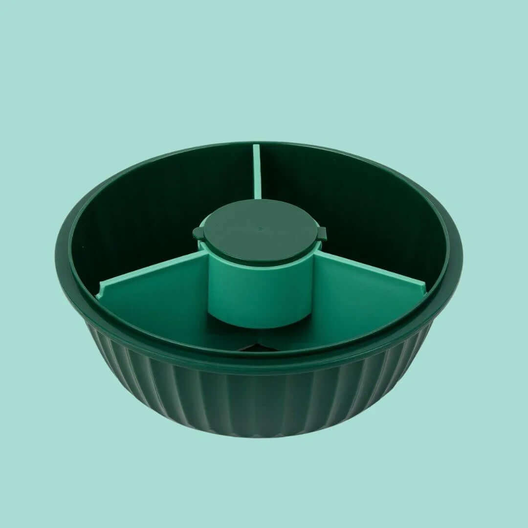 NEW! Yumbox Poke Bowl with 3 Compartment Divider - Various Colours - Green poke bowl with removable divider shown.