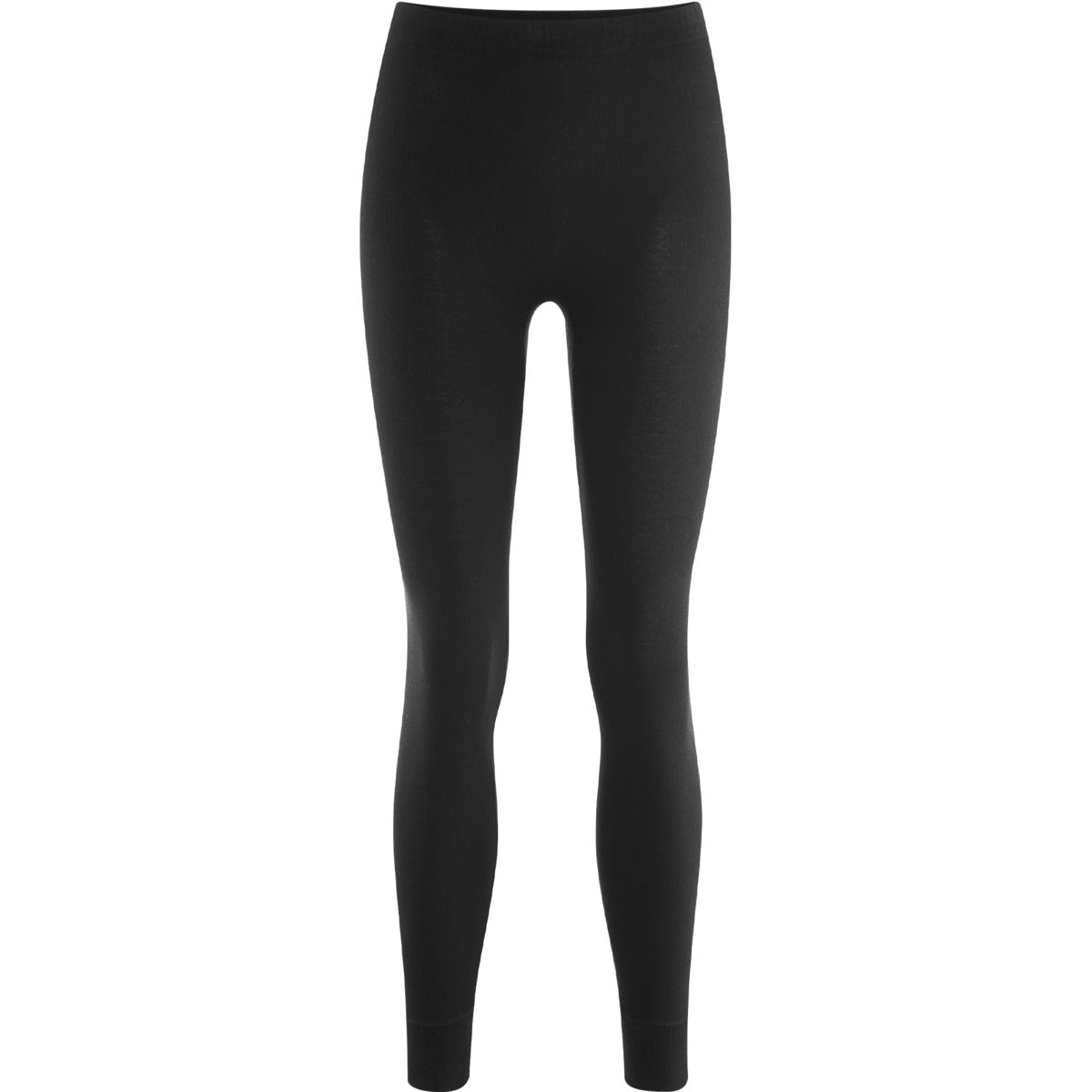 Organic Cotton Base Layer Leggings: Womens, eco-friendly black ribbed leggings for layering at alewk.club.