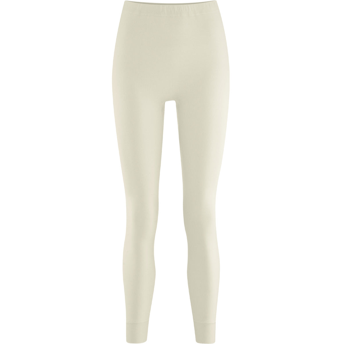 Organic Cotton Base Layer Leggings: Womens in soft cream color, perfect for eco-friendly fashion at alewk.club.