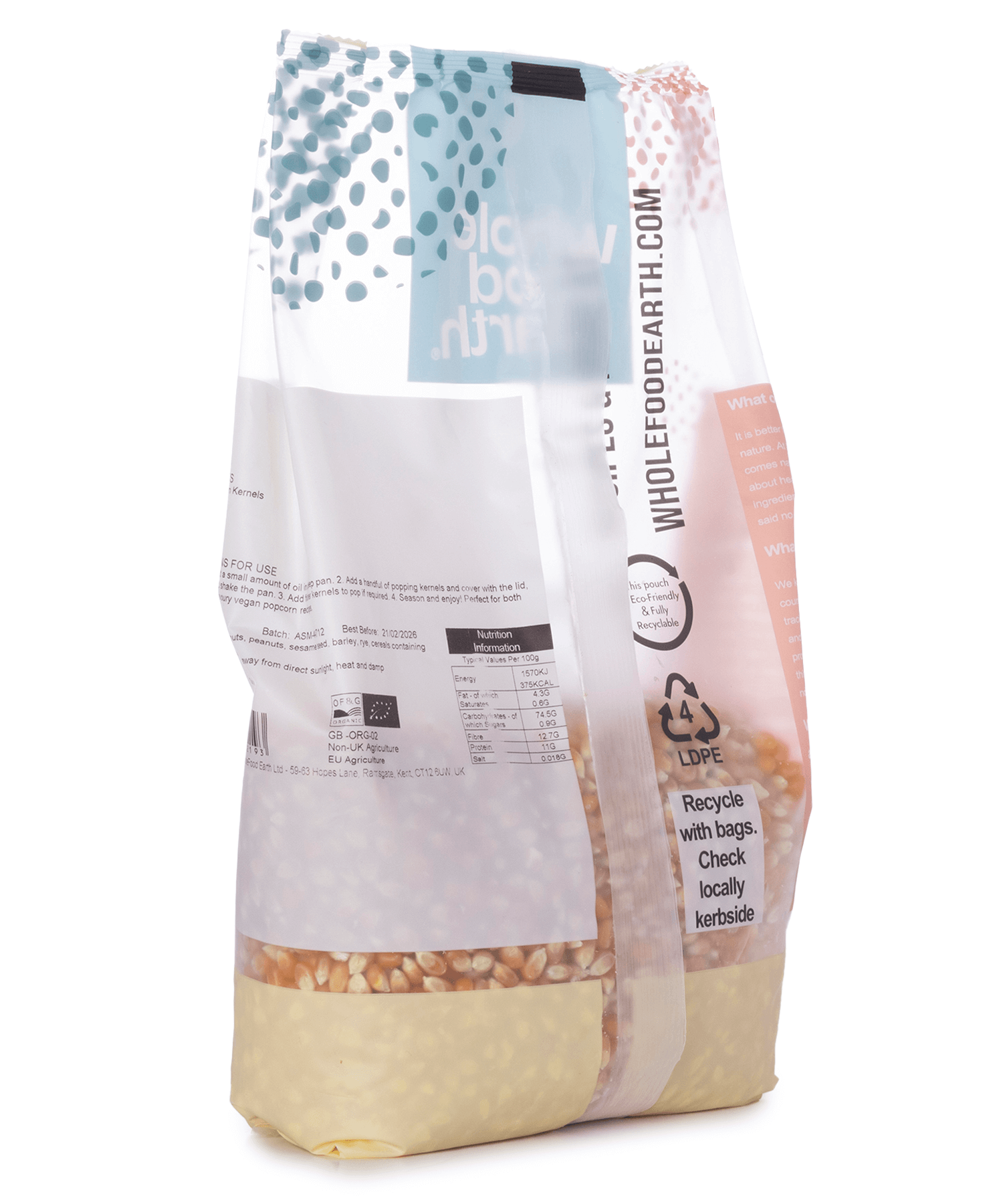 Organic Popcorn - Delicious & Non-Perishable Snack in eco-friendly packaging from online shop UK, Brighton and Hove.