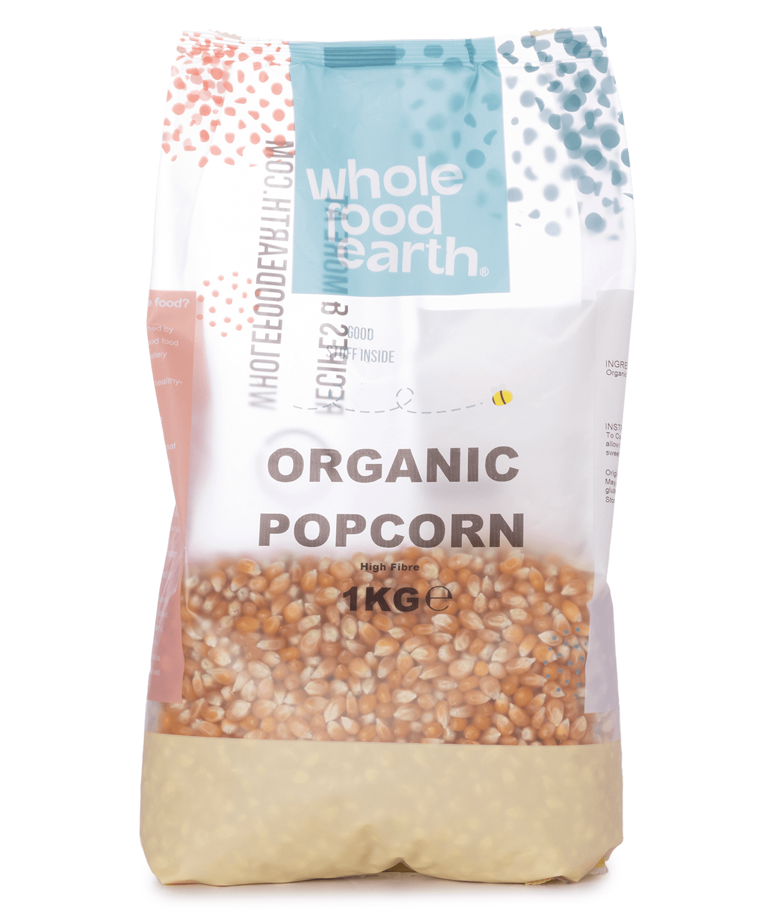 Organic Popcorn - Delicious & Non-Perishable Snack in eco-friendly packaging from Whole Food Earth.