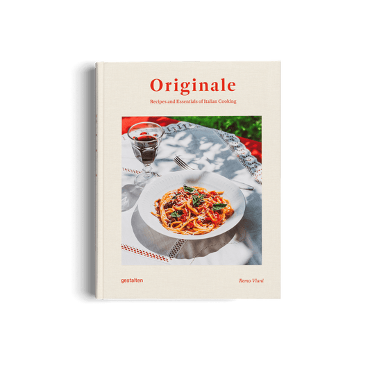 Originale: Recipes and Essentials of Italian Cooking book cover featuring a pasta dish, available at eco-friendly online shop UK.