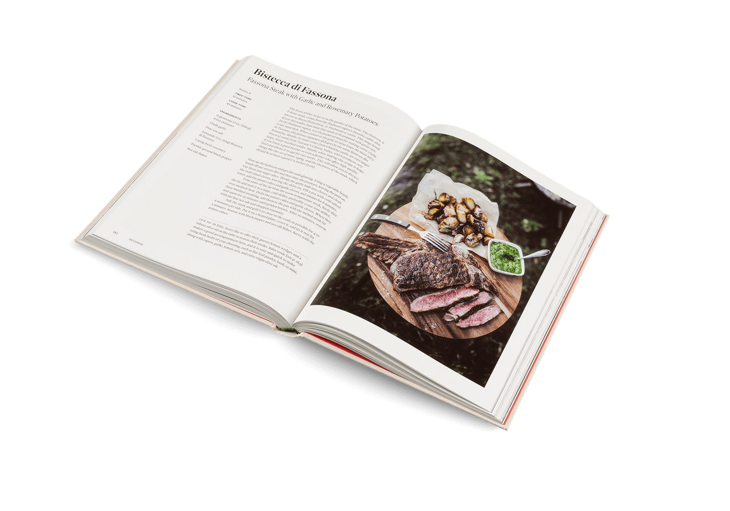 Open cookbook page featuring Italian recipes and dishes from Originale: Recipes and Essentials of Italian Cooking.