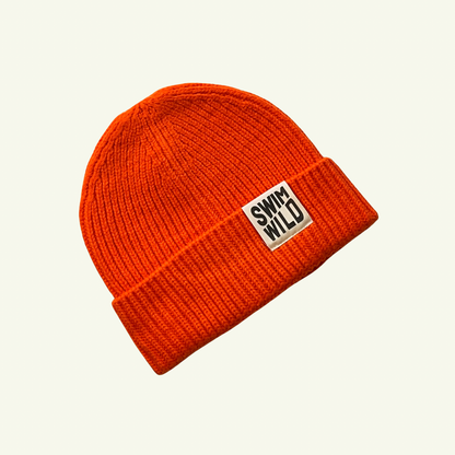 Fisherman’s knit hat in orange from Eco-Friendly-Online-Shop, offering warm, sustainable headwear for everyday wear.