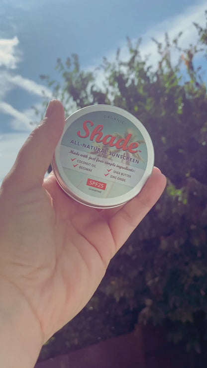 Shade All-Natural Sunscreen| SPF25 | Unscented | 100ml