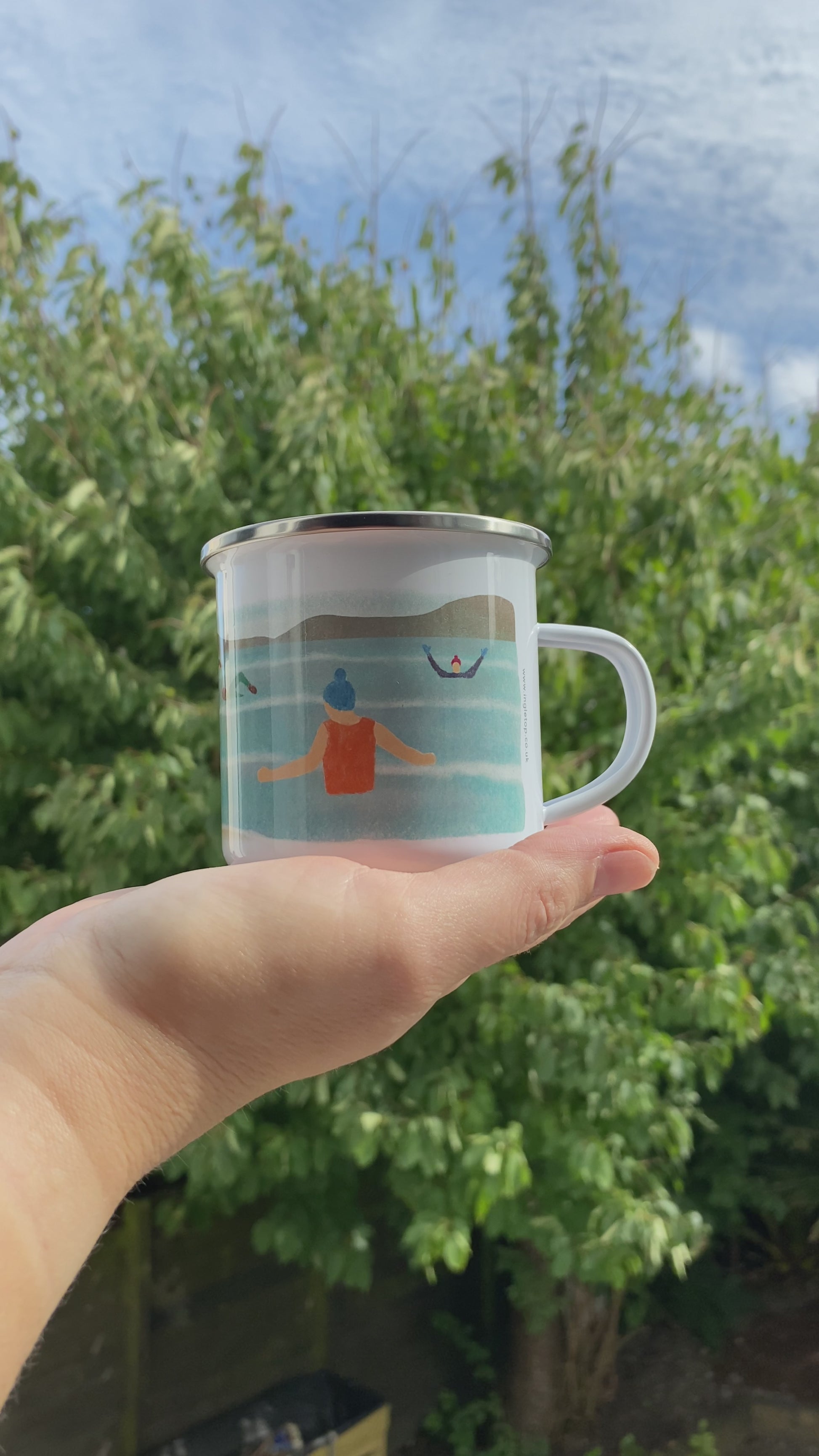 The Wild Swimming Enamel Mug -5